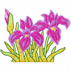 Flowers And Tree Embroidery Design 2